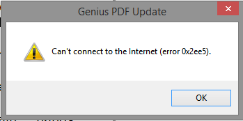 Update Error in GeniusPDF