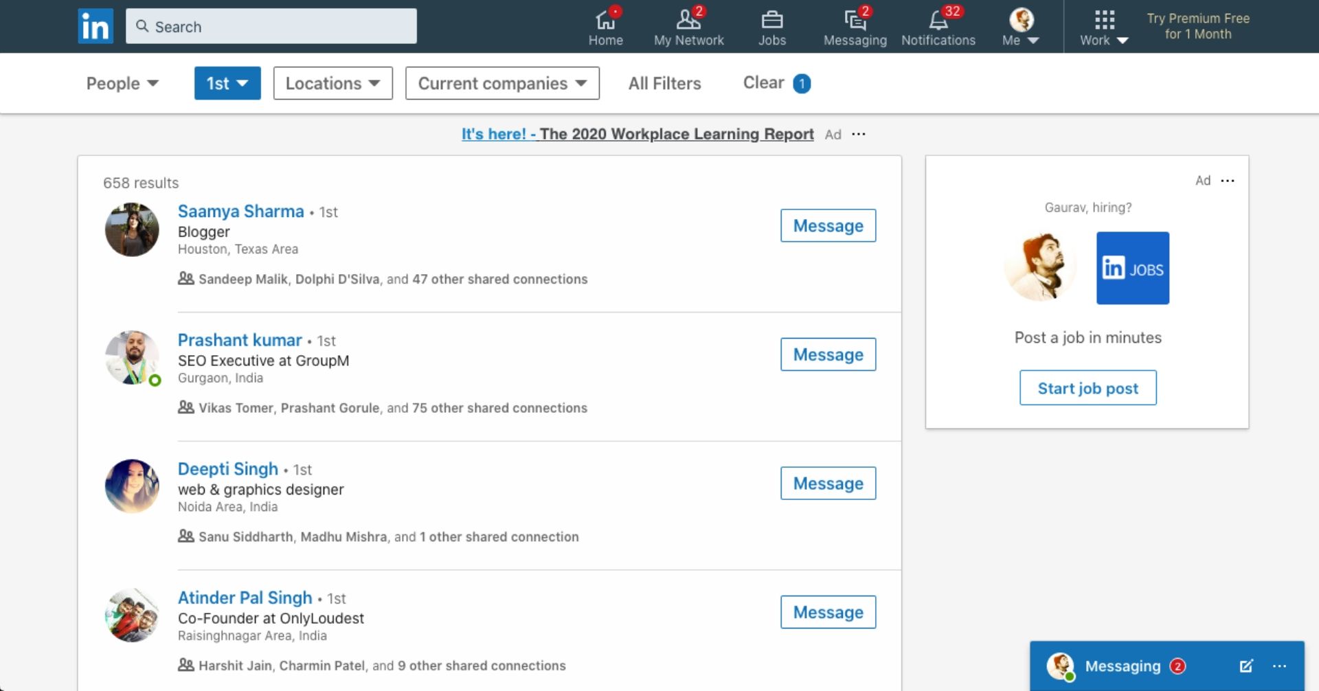 Linkedin Connections - LinkedIn for career development and personal growth.
