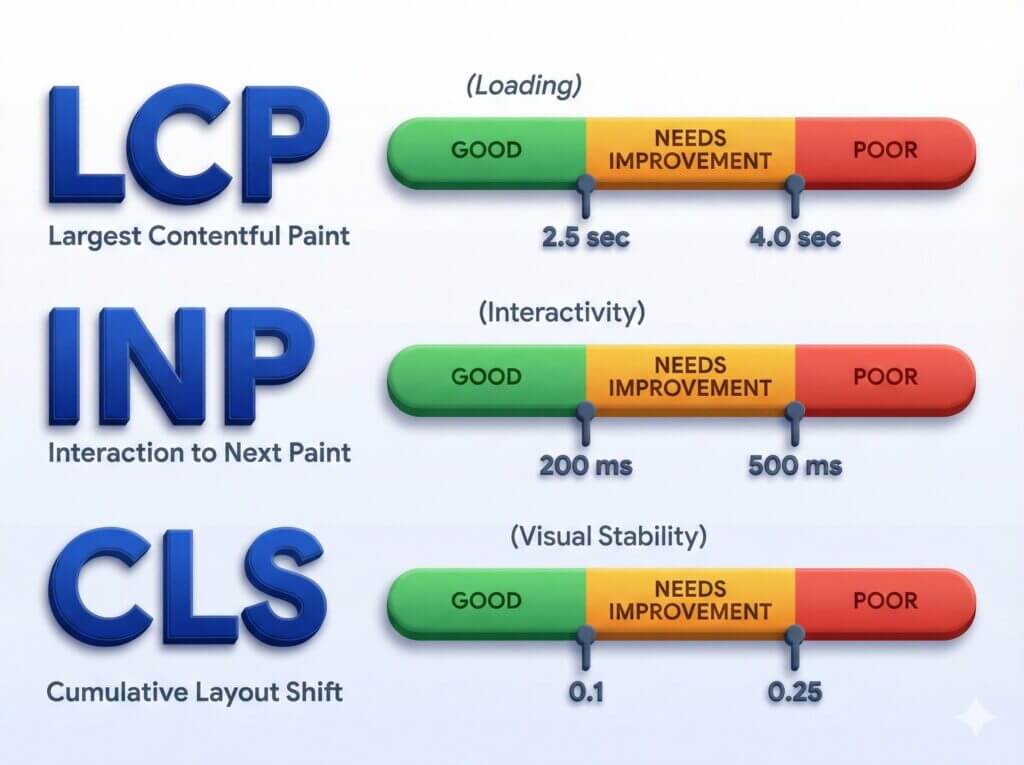 LCP Largest Contentful Paint INP Interaction to Next Paint CLS Cumulative Layout Shift.jpeg