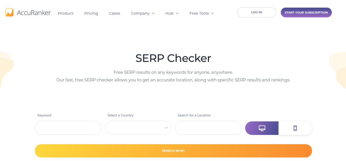 Accuranker Online SERP Checker