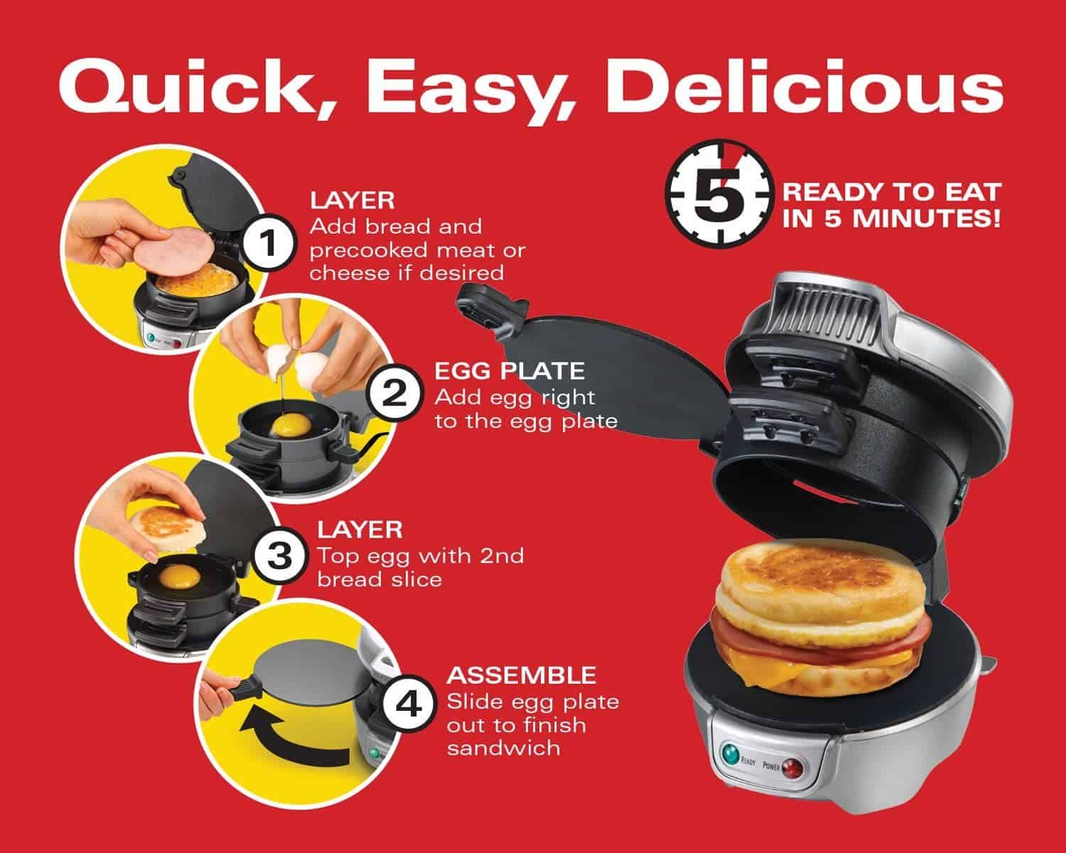 5 Best Hamilton Beach Breakfast Sandwich Makers to Buy in 2024 Deals