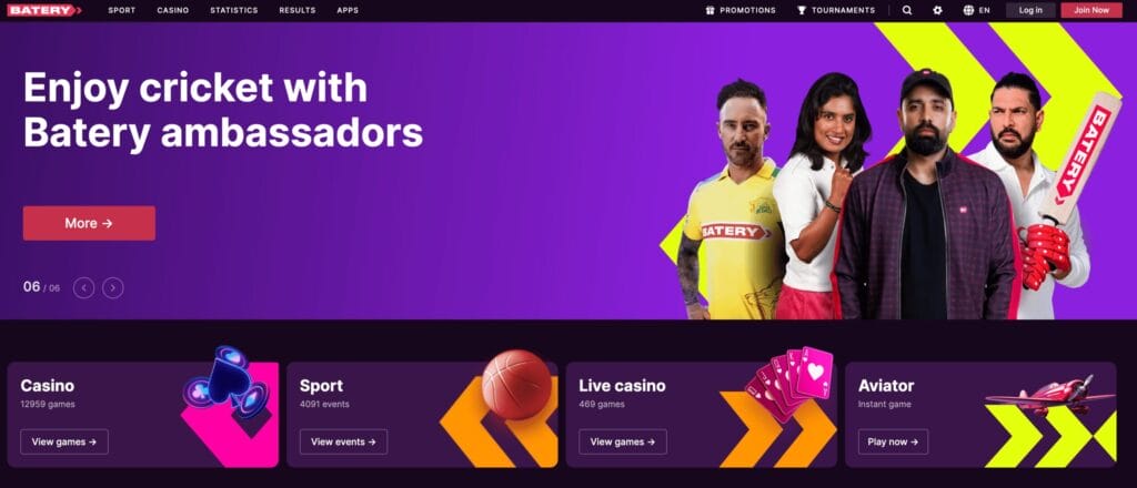 Batery India Online Sports Betting and Casino2025