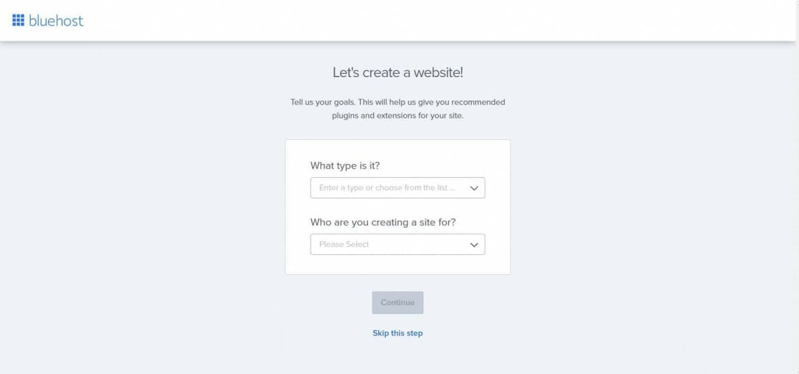 Create a Business Website with Bluehost and WordPress Step 9