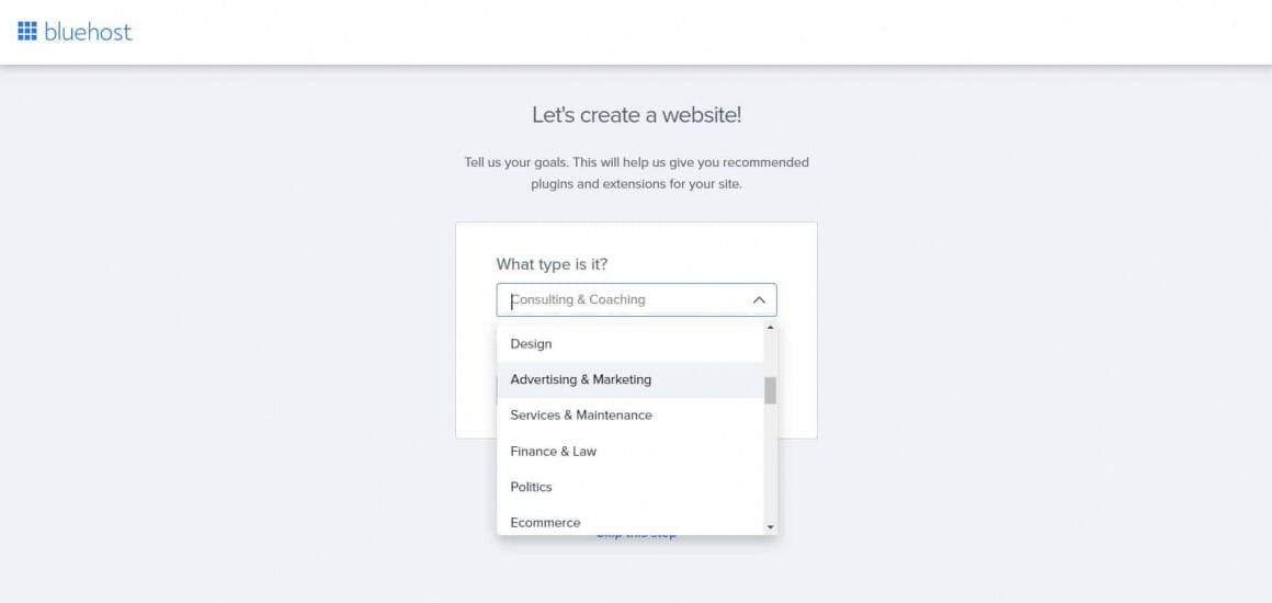 Create a Business Website with Bluehost and WordPress Step 10