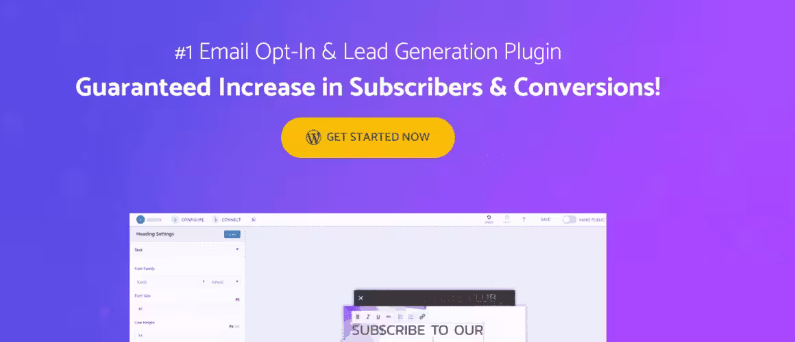 WordPress EMail Marketing Plugin ConvertPro