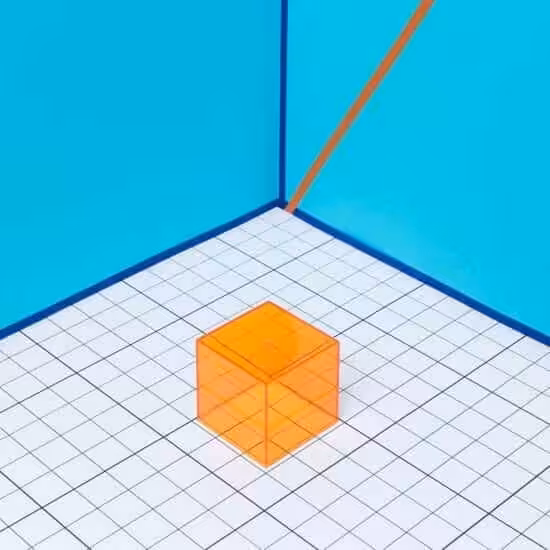 geometrics arrangement with 3d shapes