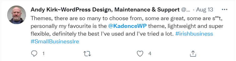 kadence theme reviews 1