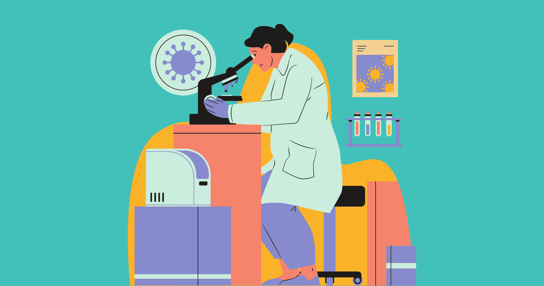 Microscope Lady Student