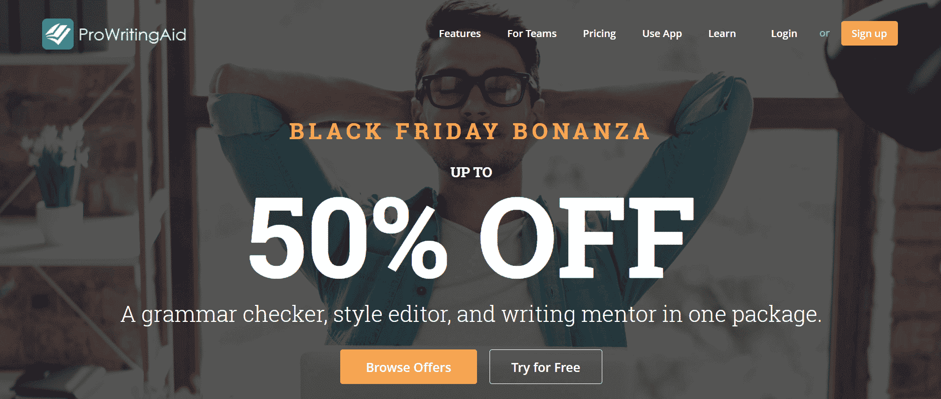 Prowritingaid Black Friday Banner