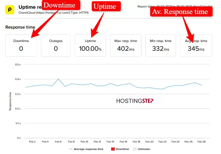 pingdom test on chemicloud hosting 1