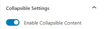 enable collapsible setting 1