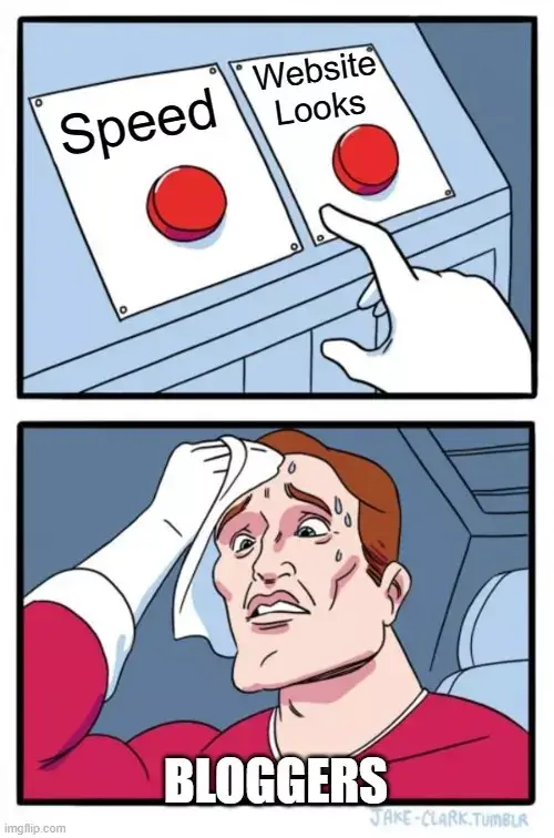speed and looks of your website meme 1
