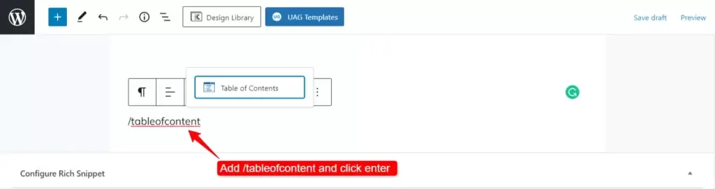 table of content adding shortcut 1024x271 1