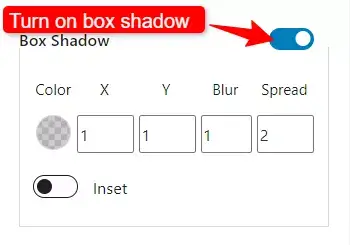 table of content shadow option 1