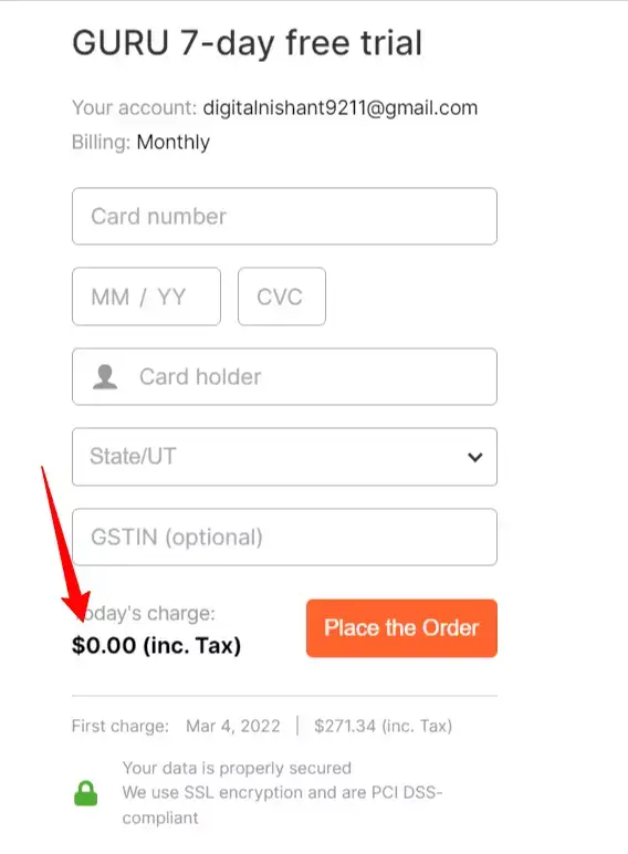 Semrush free trial signup