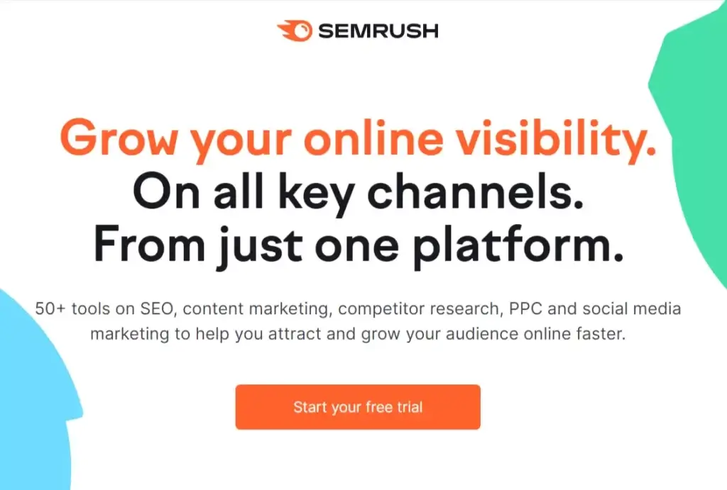 Semrush free trial signup