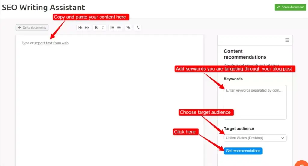 Semrush SEO assistant tool