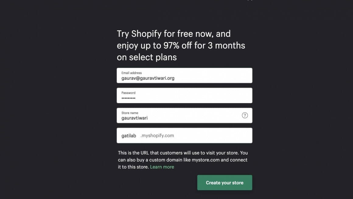 shopify signup modal