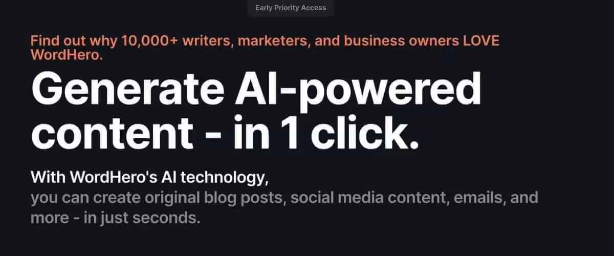 WordHero Black Friday Deal