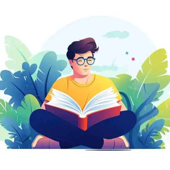 young man reading book concept reading learning businessman reader illustration jpg