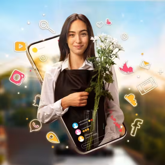 medium shot woman influencer marketing 2