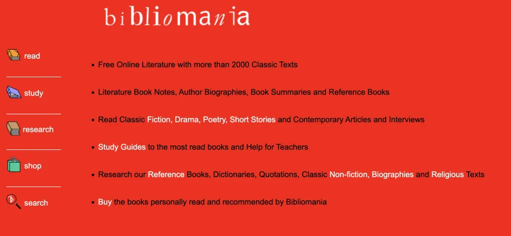 Bibliomania Free Online Literature and Study Guides 2024 01 003729