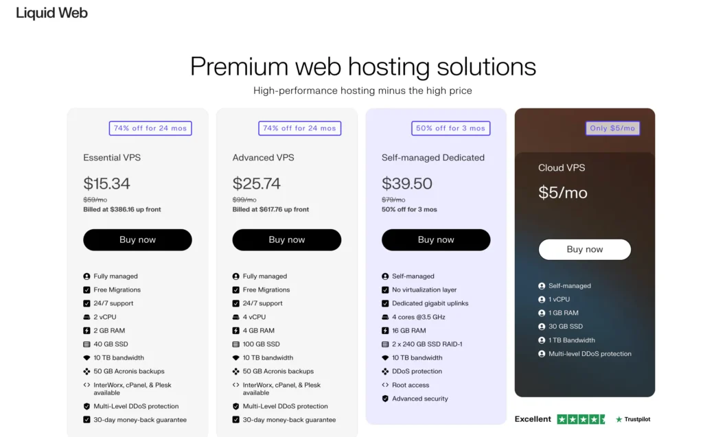 Liquid Web Hosting Plans