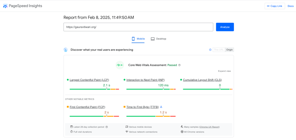 PageSpeed Insights