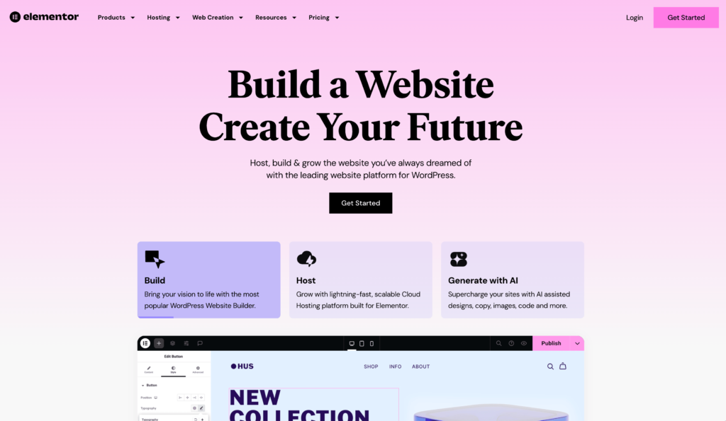 Website Builder — Create a Website Now Elementor