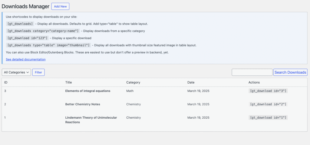 Downloads Manager ‹ Gaurav Tiwari — WordPress