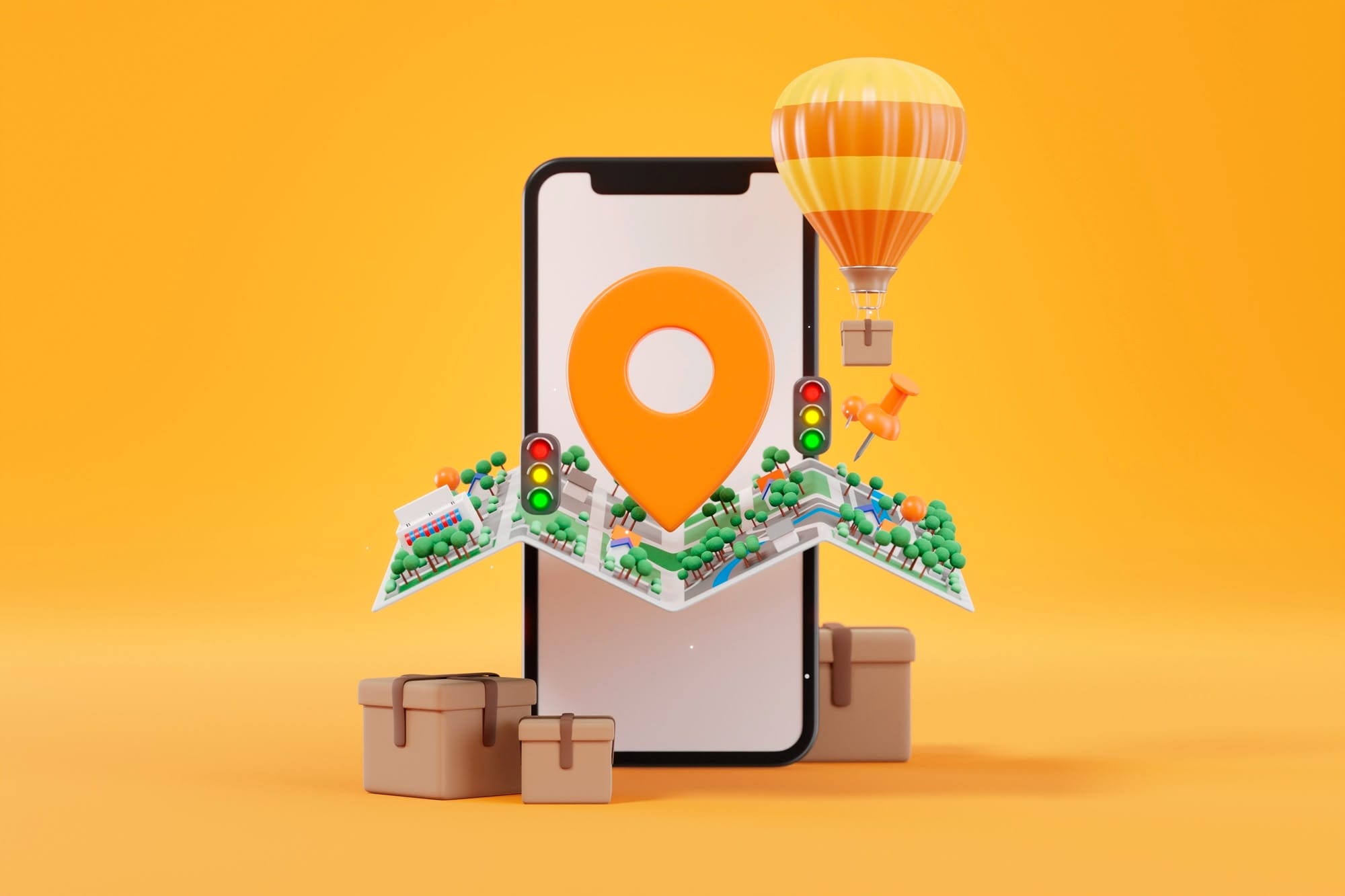 optimized delivery routes illustration