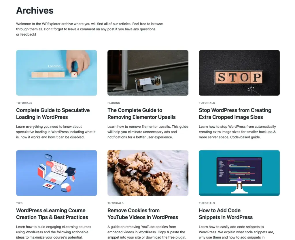 Blog Archives WPExplorer2025