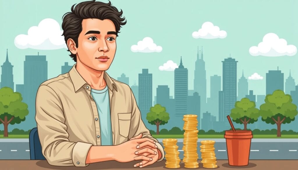 person with financial aid and loan