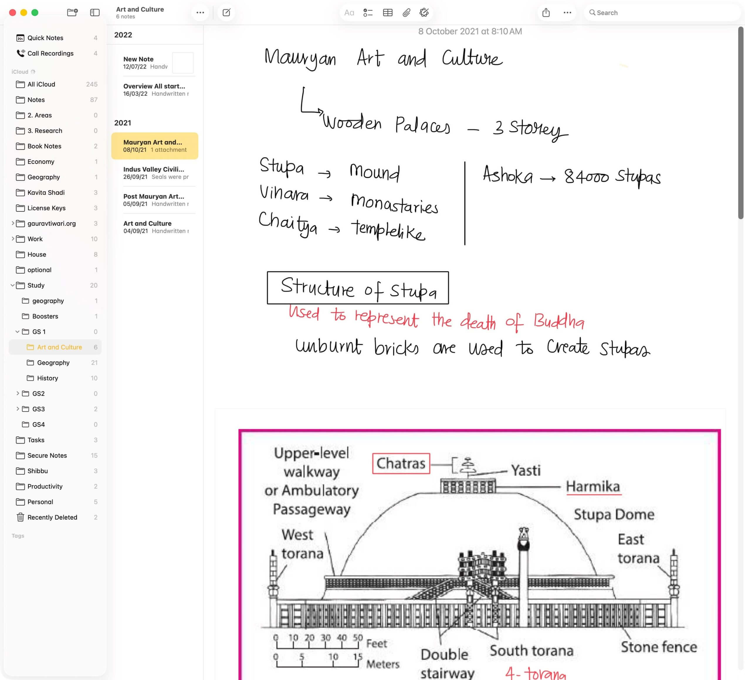 apple notes pencil notes