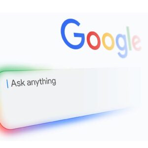 Google search bar with prompt