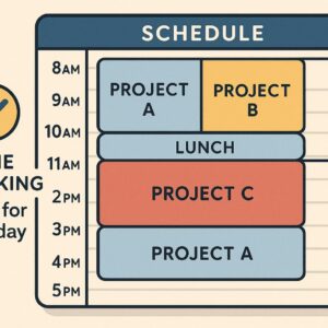 Daily schedule with time blocking