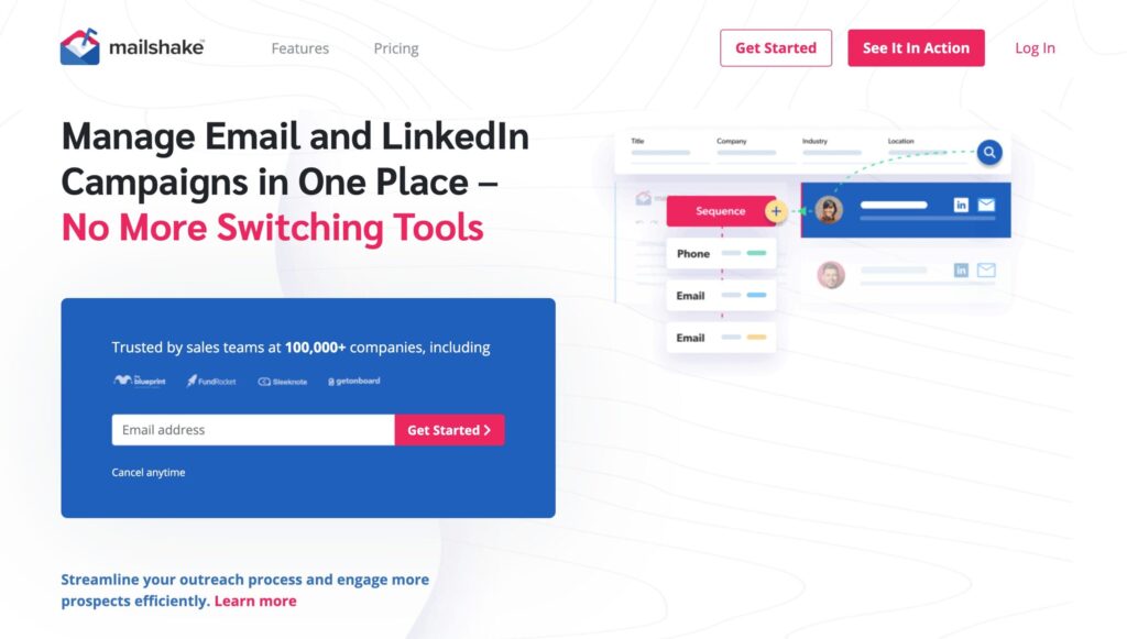 AI Powered Sales Engagement B2B Lead Platform Mailshake2025