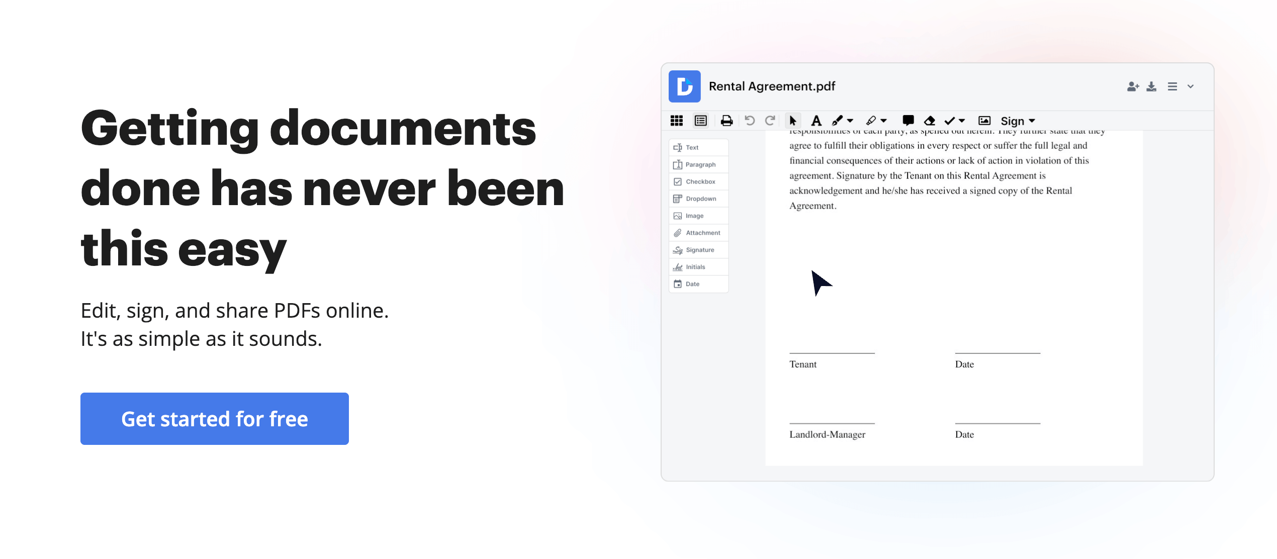 Sign PDF Documents DocHub2025