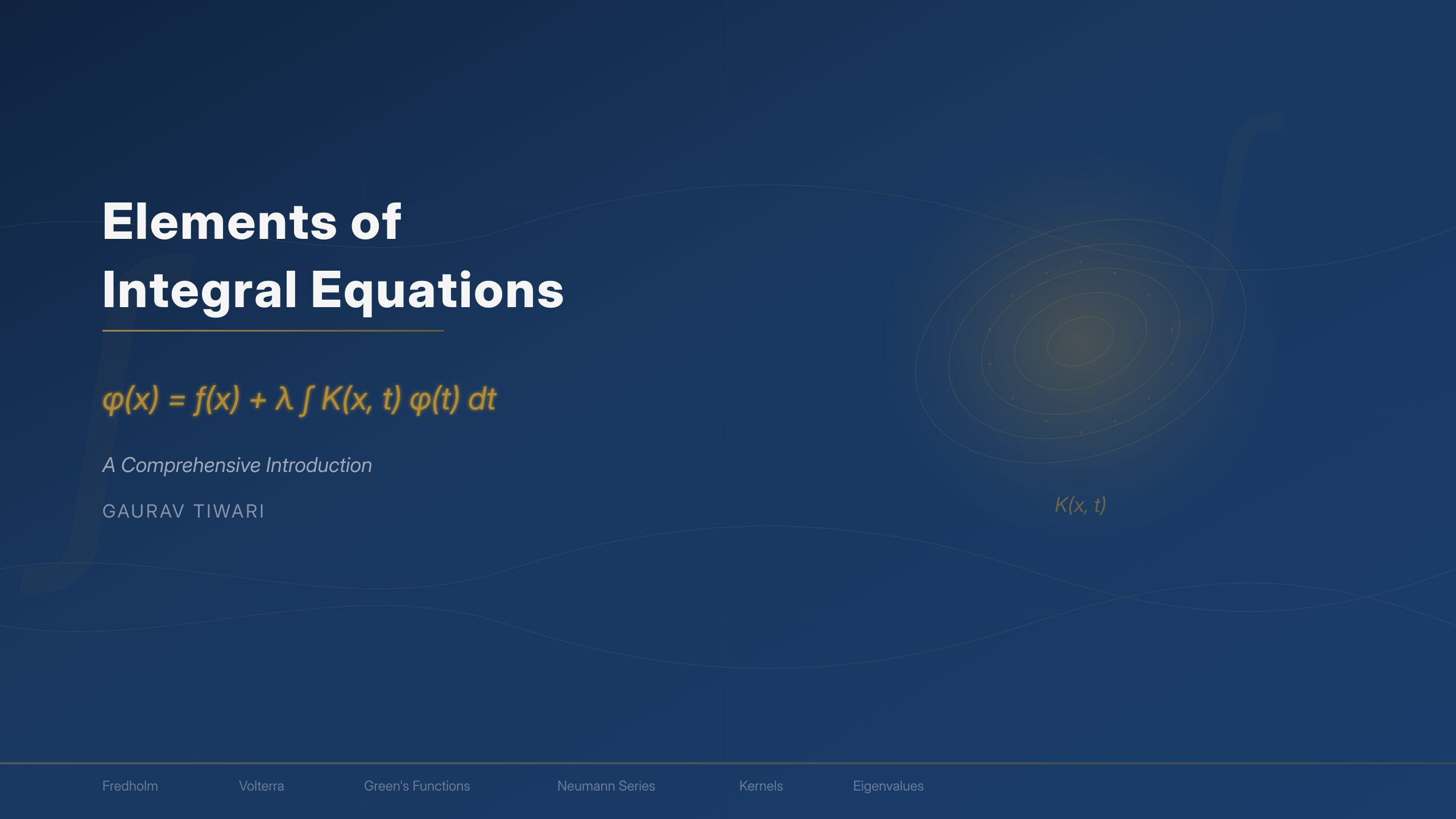 Elements of Integral Equations