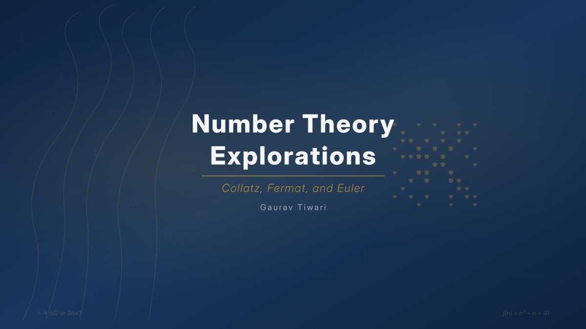 Number Theory Explorations