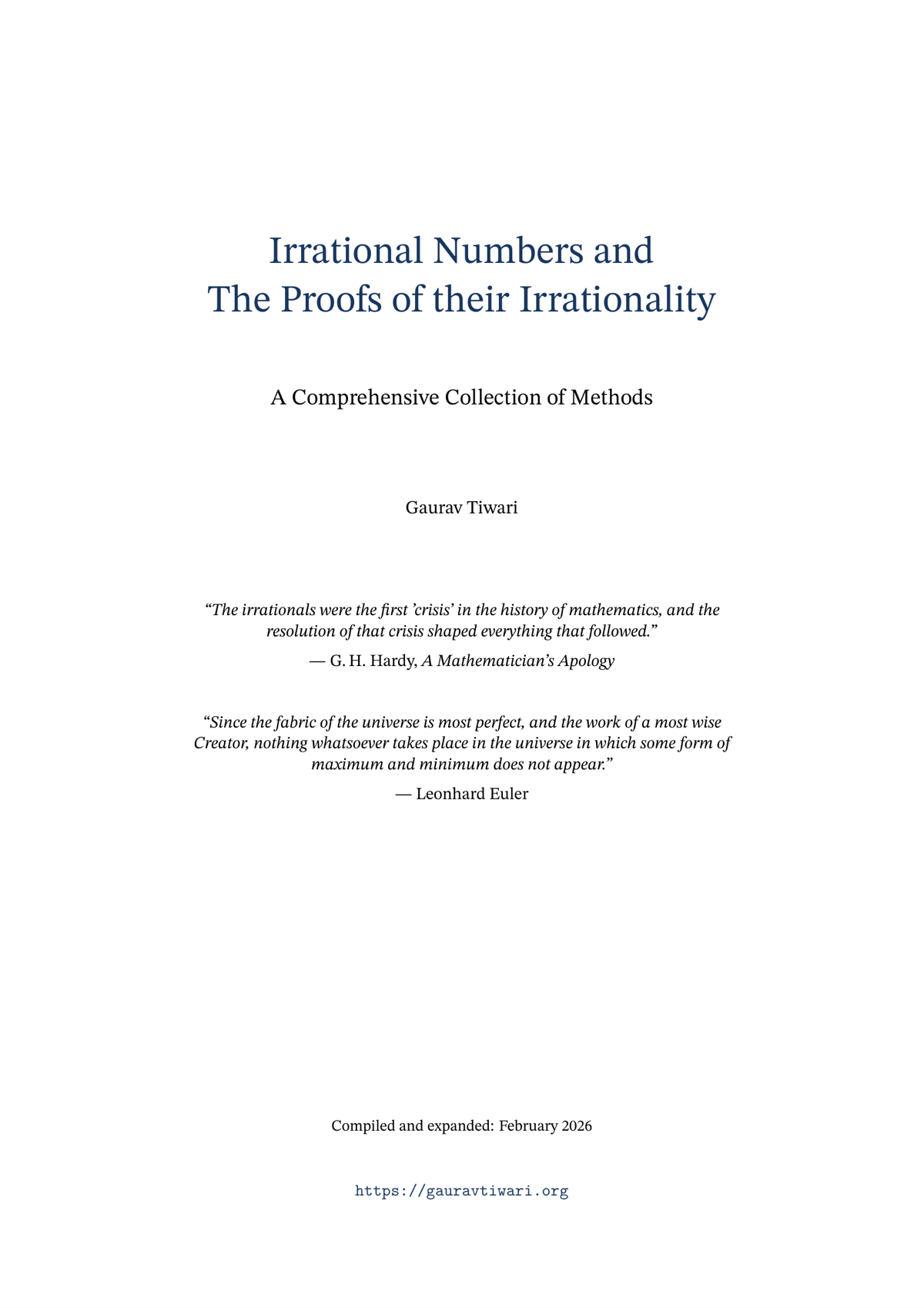 Proofs of Irrationality - Page 2