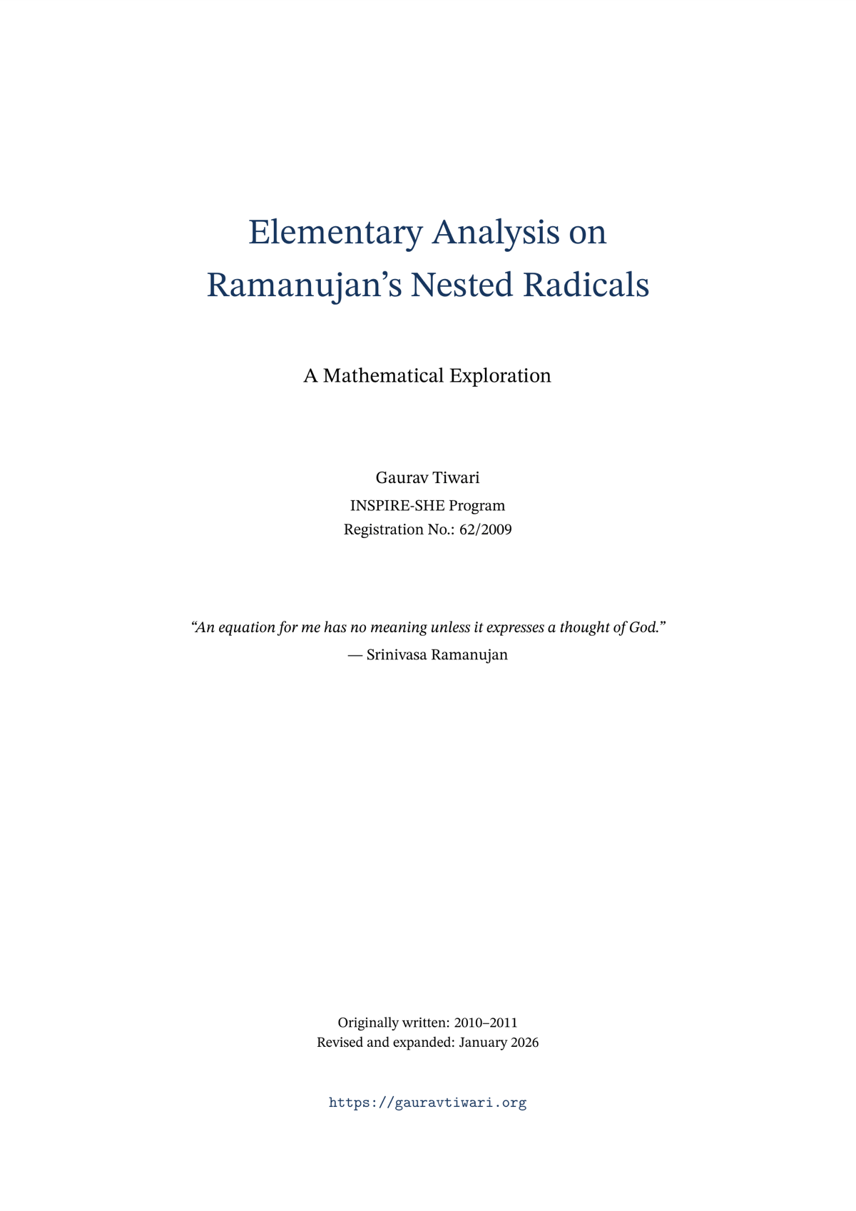 Ramanujan Nested Radicals - Page 2